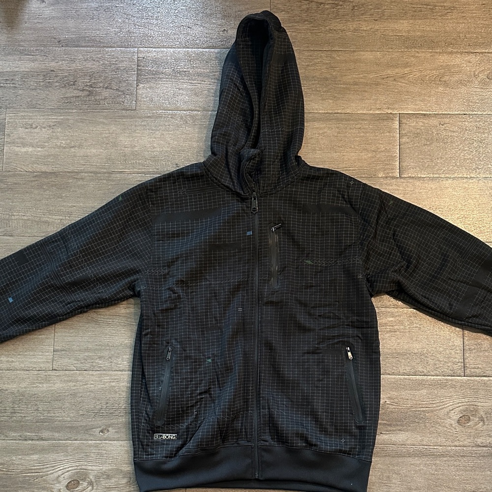 Billabong Black and Blue Checkered Jacket